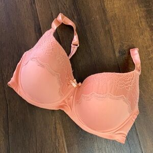 Black Bow Coral Padded Bra 38D lace underwire